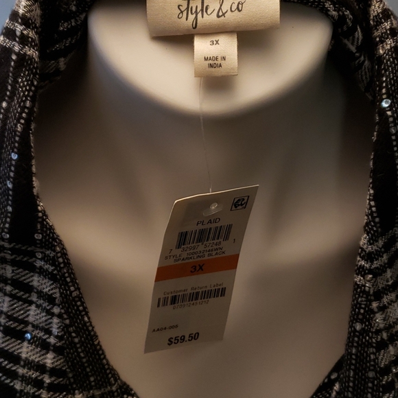 Style & Co long sleeve button down 3x - Picture 3 of 4